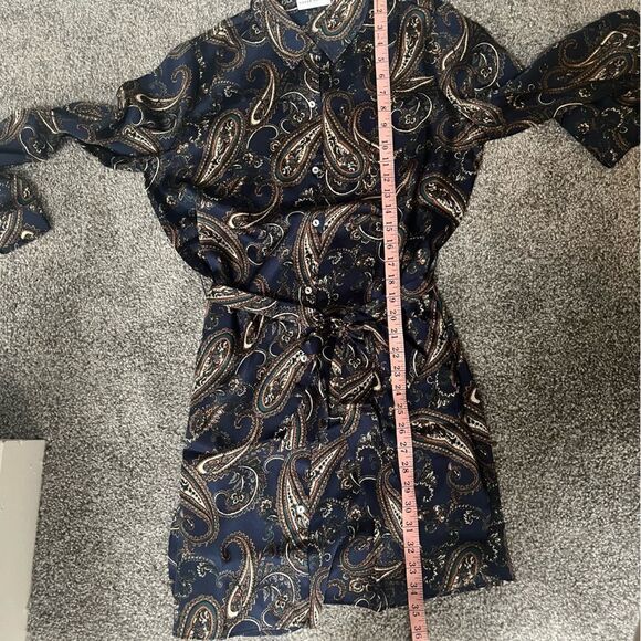 Susan Graver Regular Printed Woven Button-Front Duster w/ Belt - Picture 14 of 16